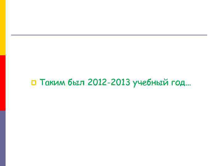 p Таким был 2012 -2013 учебный год… 