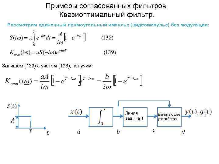 Функциональная схема согласованного фильтра