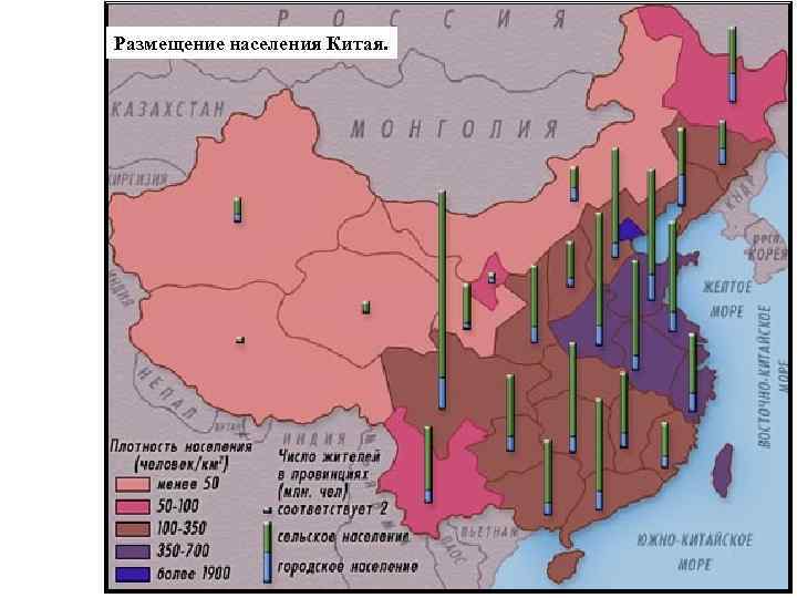 Размещение населения Китая. 