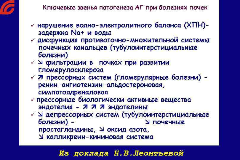 Из доклада Н. В. Леонтьевой 