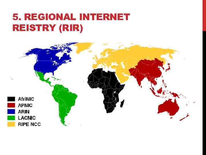 5. REGIONAL INTERNET REISTRY (RIR) 