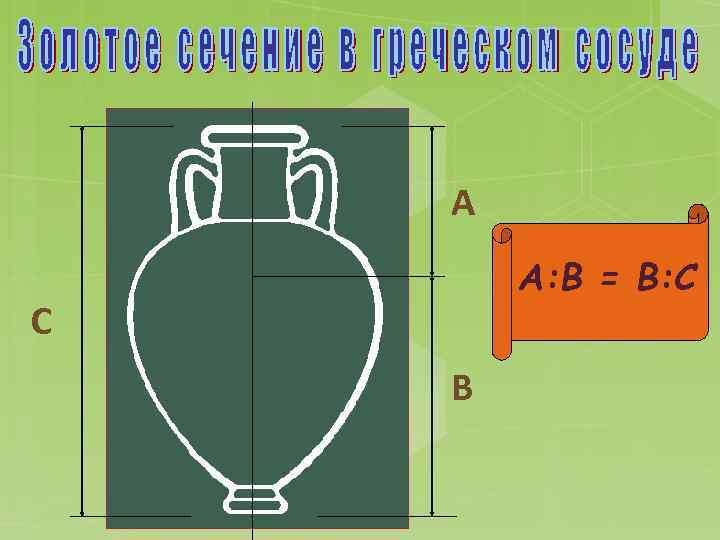 A A: B = В: С С B 