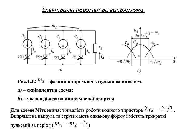 Електричні параметри випрямляча. 