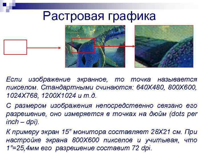 Основной элемент растрового экранного изображения