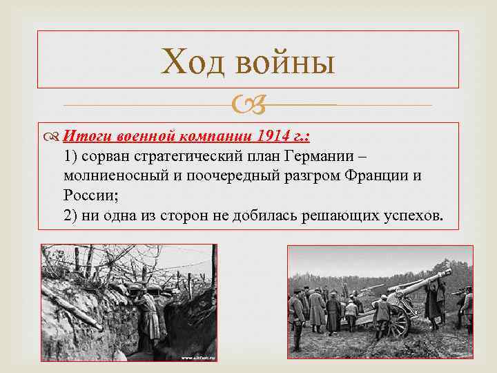 Кампания 1914 г крушение германского плана молниеносной войны