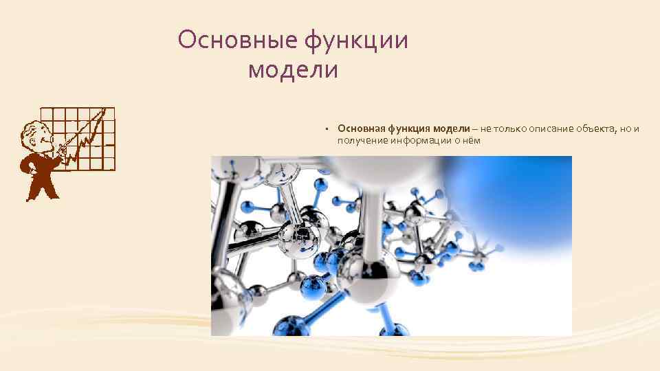 Основные функции модели • Основная функция модели – не только описание объекта, но и