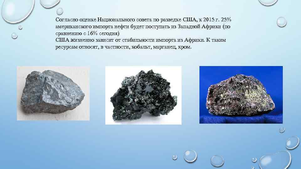 Согласно оценке Национального совета по разведке США, к 2015 г. 25% американского импорта нефти