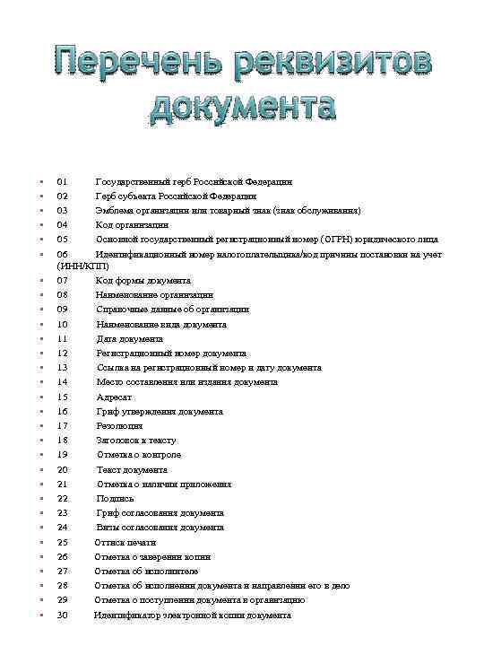  • • • • • • • • 01 Государственный герб Российской Федерации