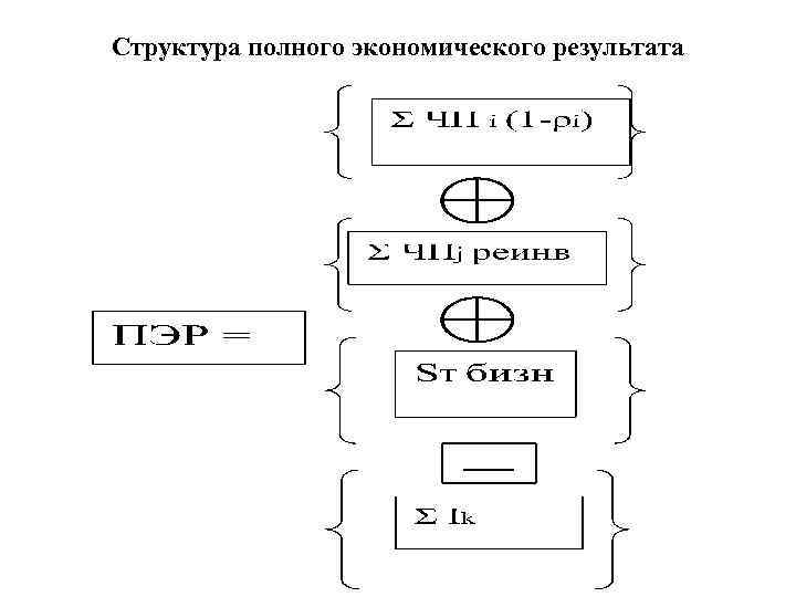 Структура полного экономического результата 