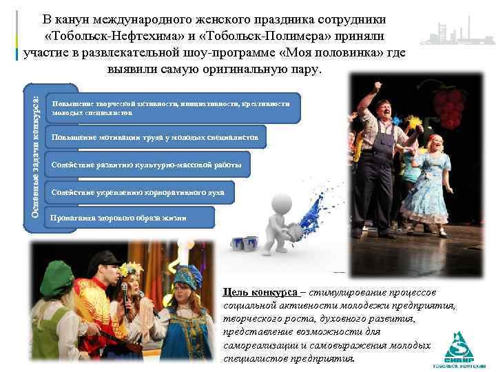 Основные задачи конкурса: В канун международного женского праздника сотрудники «Тобольск-Нефтехима» и «Тобольск-Полимера» приняли участие