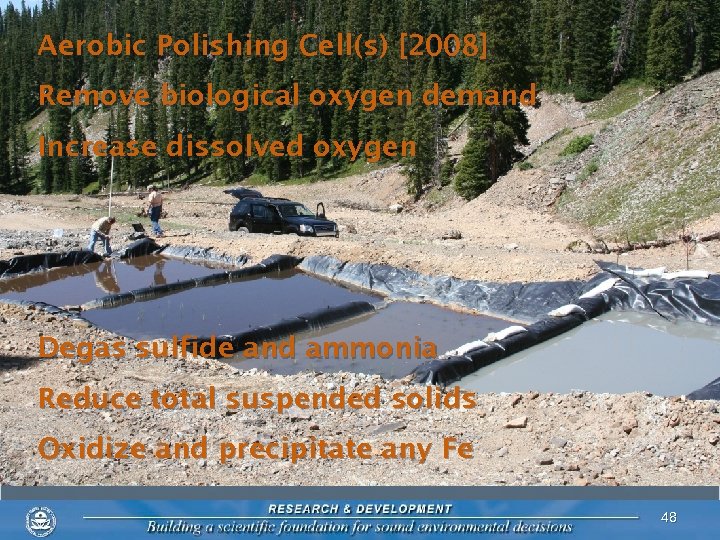 Aerobic Polishing Cell(s) [2008] Remove biological oxygen demand Increase dissolved oxygen Degas sulfide and