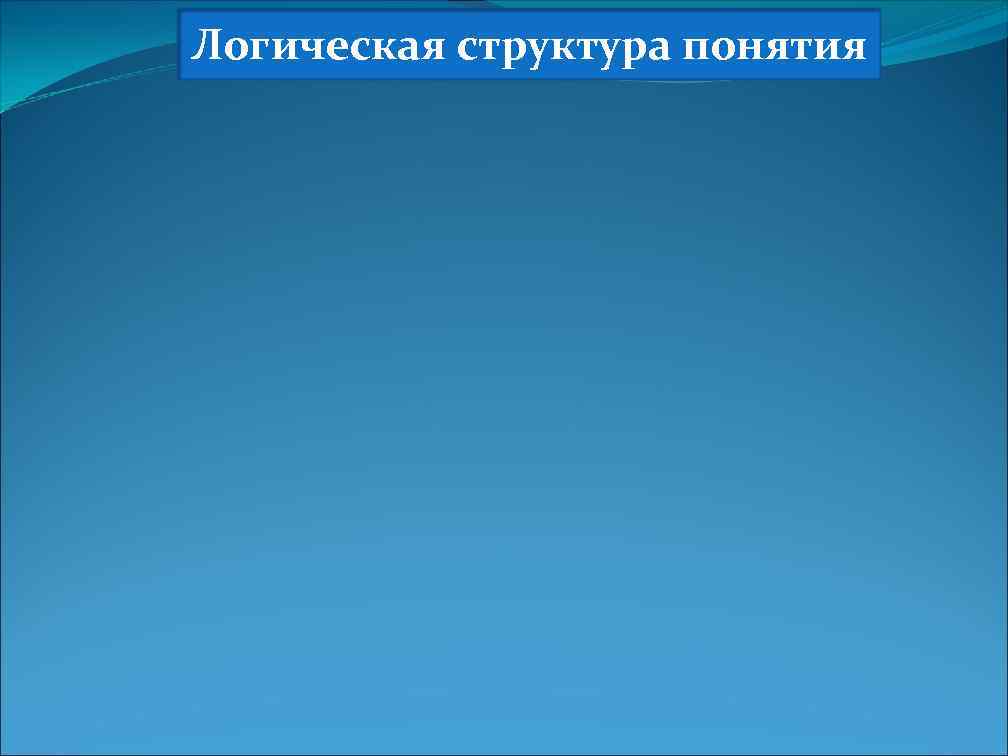 Логическая структура понятия 