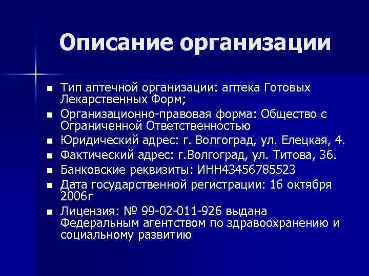 Виды аптечных организаций