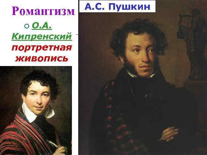 Романтизм О. А. Кипренский ¡ портретная живопись А. С. Пушкин 
