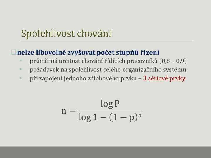 Spolehlivost chování 