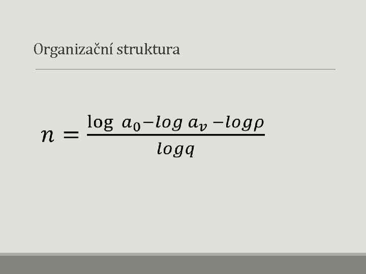  Organizační struktura 
