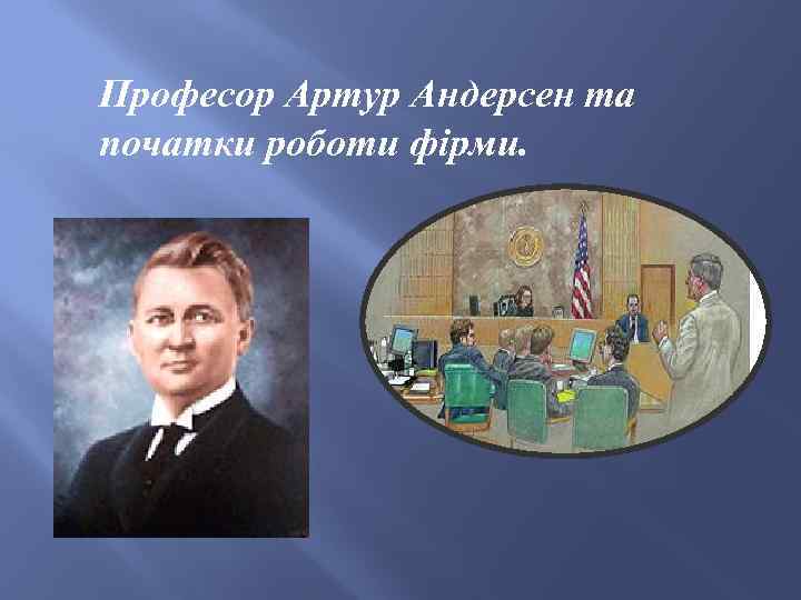 Професор Артур Андерсен та початки роботи фірми. 