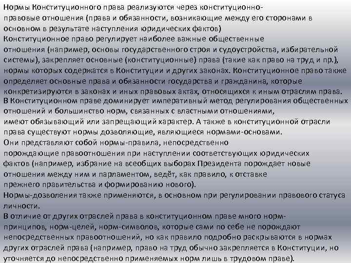 Не возникло обязанности. Дозволяющие нормы в Конституции.