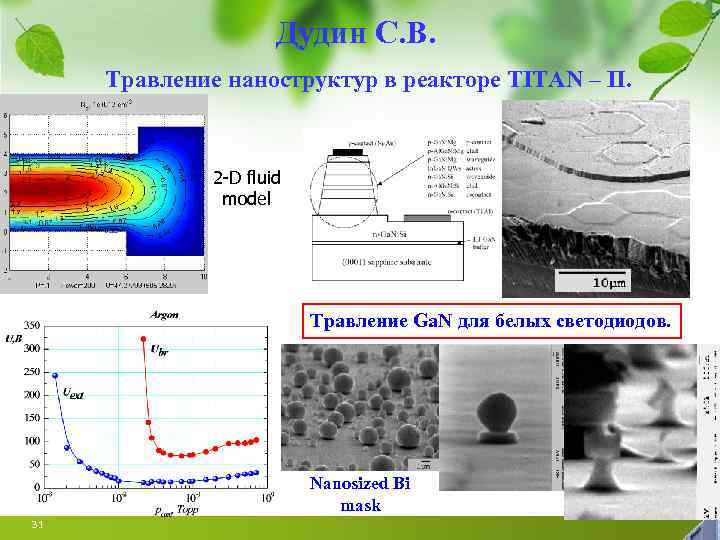 Дудин С. В. Травление наноструктур в реакторе TITAN – II. 2 -D fluid model