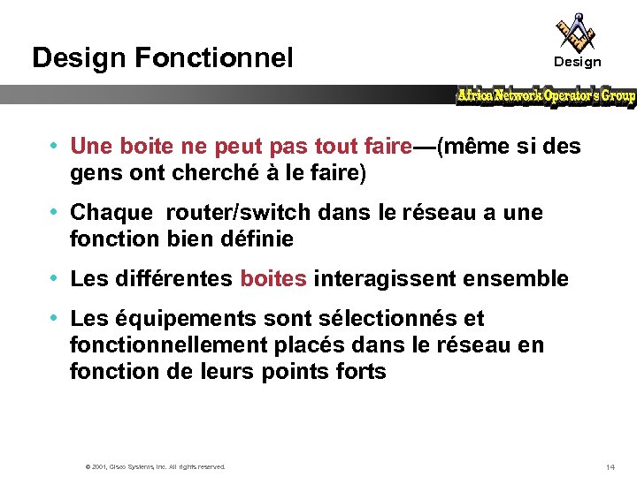 Design Fonctionnel Design • Une boite ne peut pas tout faire—(même si des gens