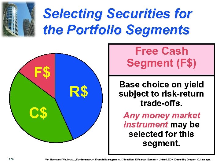 Selecting Securities for the Portfolio Segments Free Cash Segment (F$) F$ R$ C$ 9.