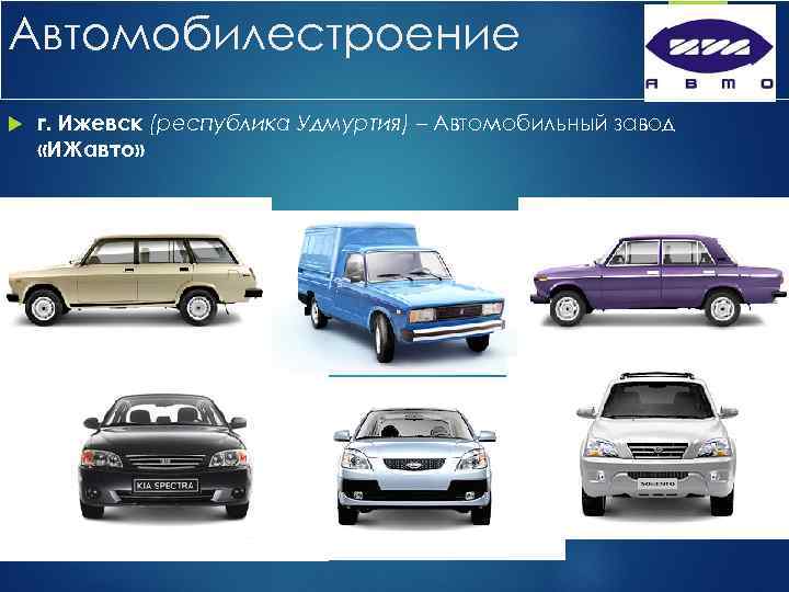 Автомобилестроение г. Ижевск (республика Удмуртия) – Автомобильный завод «ИЖавто» 