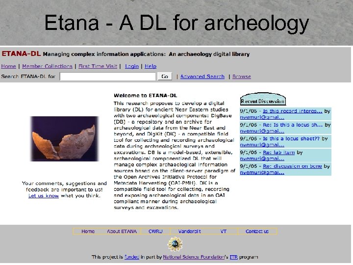 Etana - A DL for archeology 