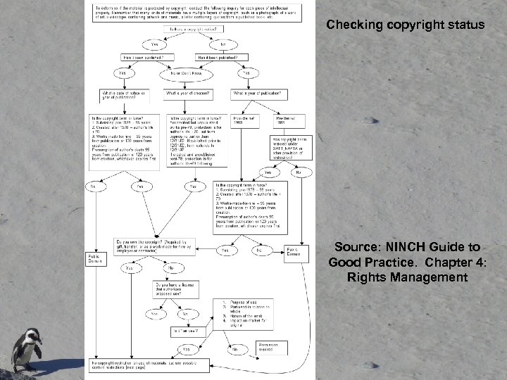 Checking copyright status Source: NINCH Guide to Good Practice. Chapter 4: Rights Management 