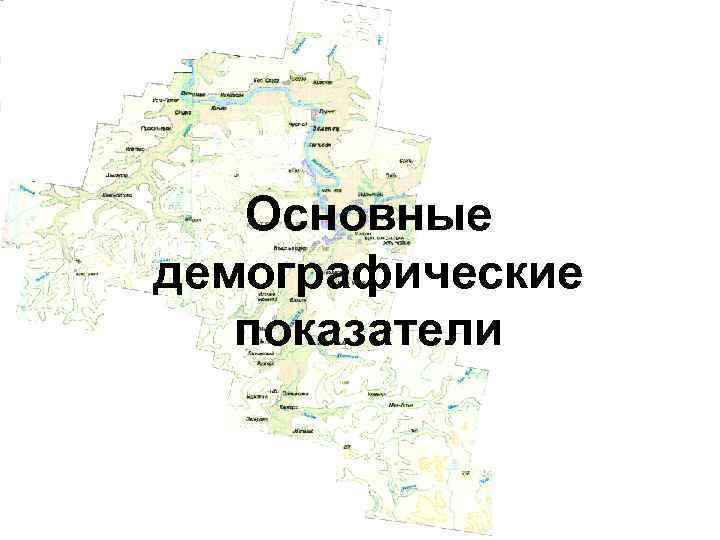 Основные демографические показатели 