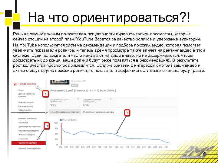 На что ориентироваться? ! Раньше самым важным показателем популярности видео считались просмотры, которые сейчас