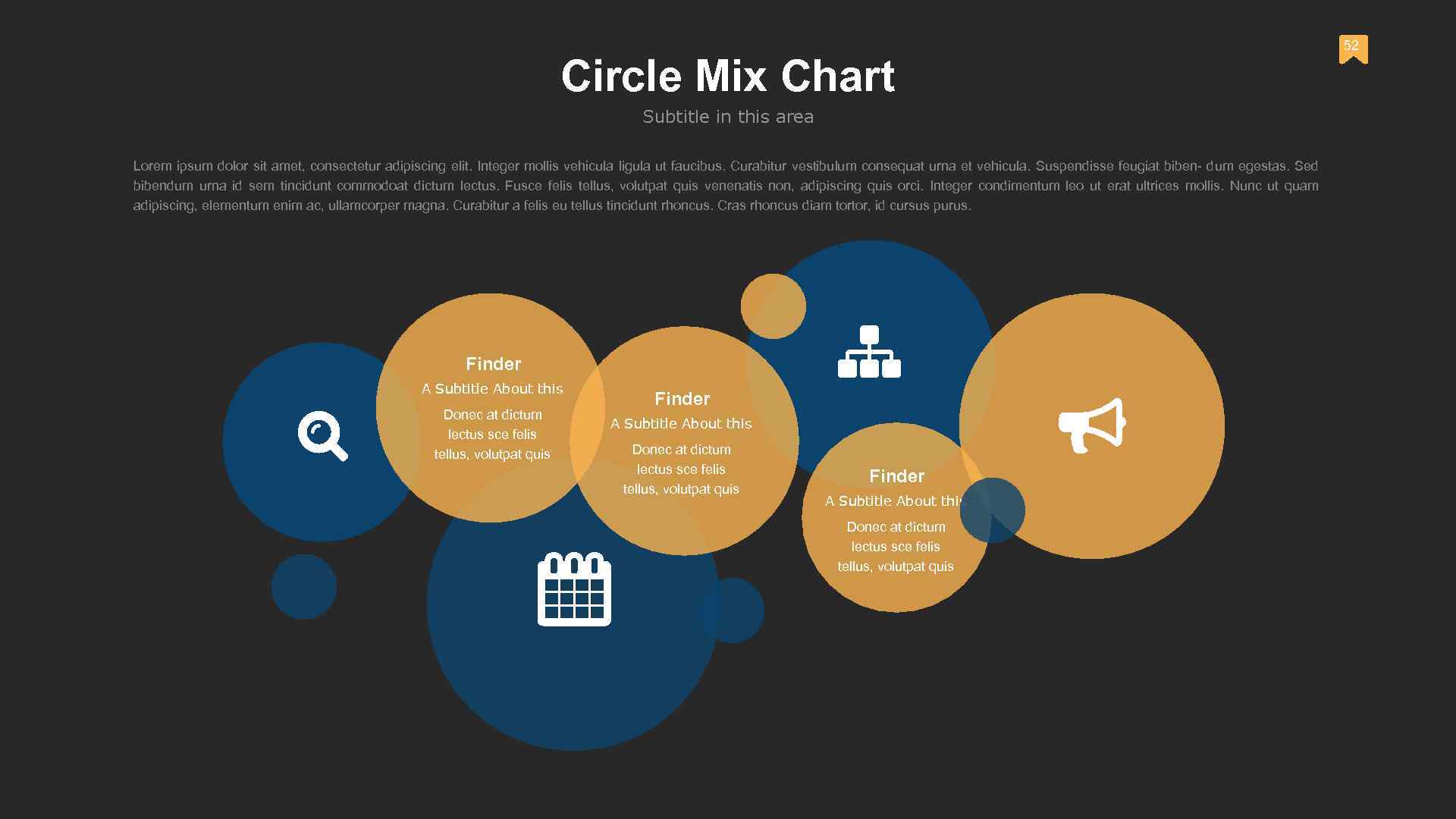 Circle Mix Chart Subtitle in this area Lorem ipsum dolor sit amet, consectetur adipiscing