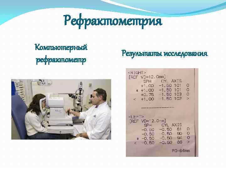 Рефрактометрия Компьютерный рефрактометр Результаты исследования 