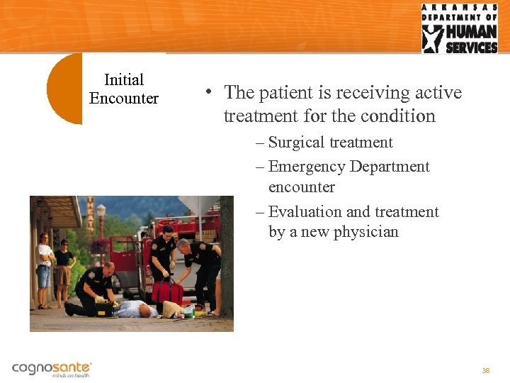 Initial Encounter • The patient is receiving active treatment for the condition – Surgical