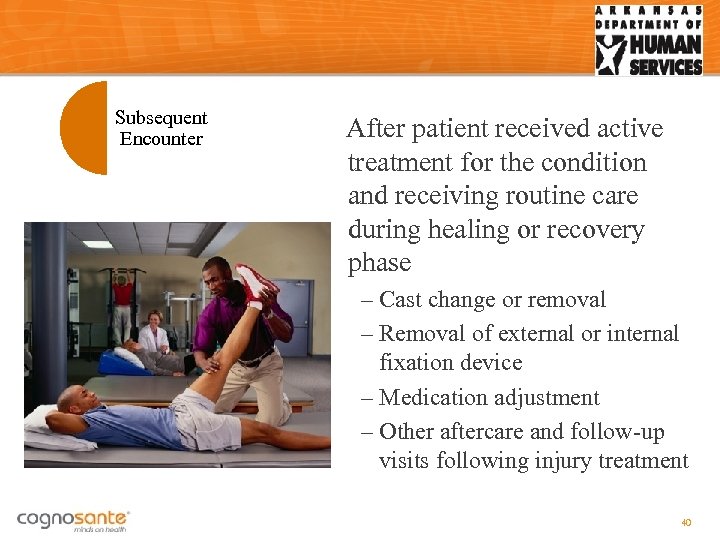 Subsequent Encounter After patient received active treatment for the condition and receiving routine care