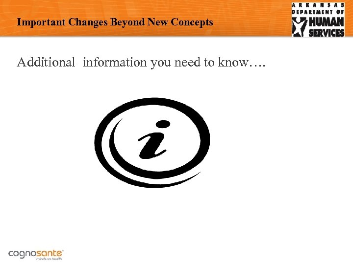 Important Changes Beyond New Concepts Additional information you need to know…. 60 