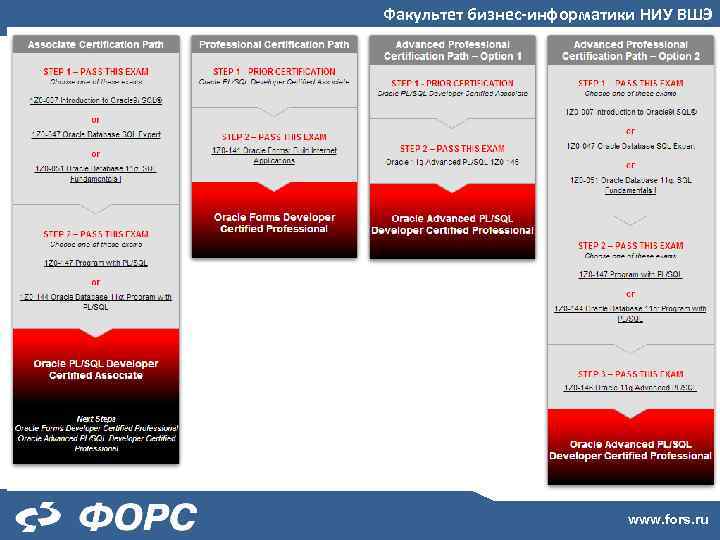 Факультет бизнес-информатики НИУ ВШЭ Базовая кафедра ФОРС www. fors. ru 