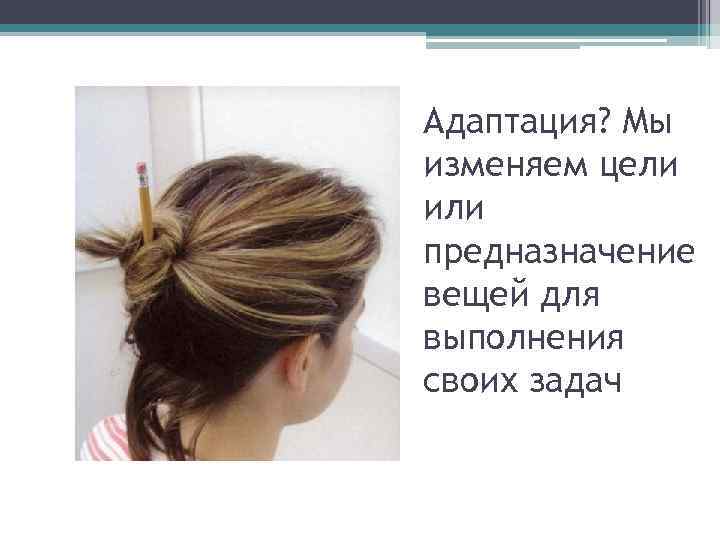 Адаптация? Мы изменяем цели или предназначение вещей для выполнения своих задач 43 