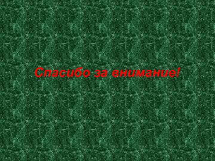 Спасибо за внимание! 