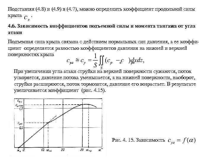 Коэффициент подъема. Зависимость аэродинамических коэффициентов от угла атаки. Коэффициент продольной силы в аэродинамике. 