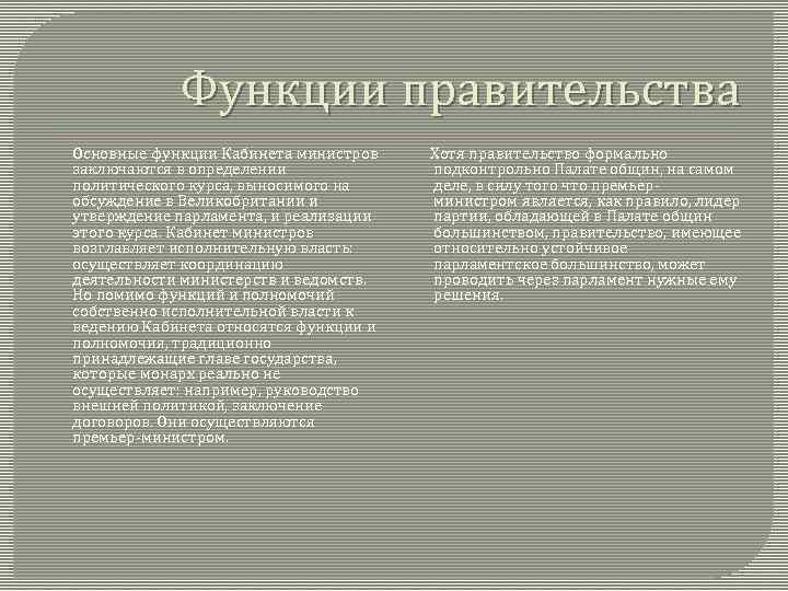 Функция великобритании. Роль кабинета министров в Великобритании. Функции кабинета министров. Функции правительства Великобритании. Функции кабинета министров в Англии.