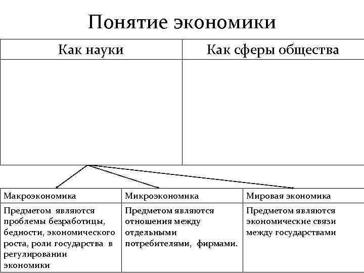 Что иллюстрирует понятие экономика как хозяйство