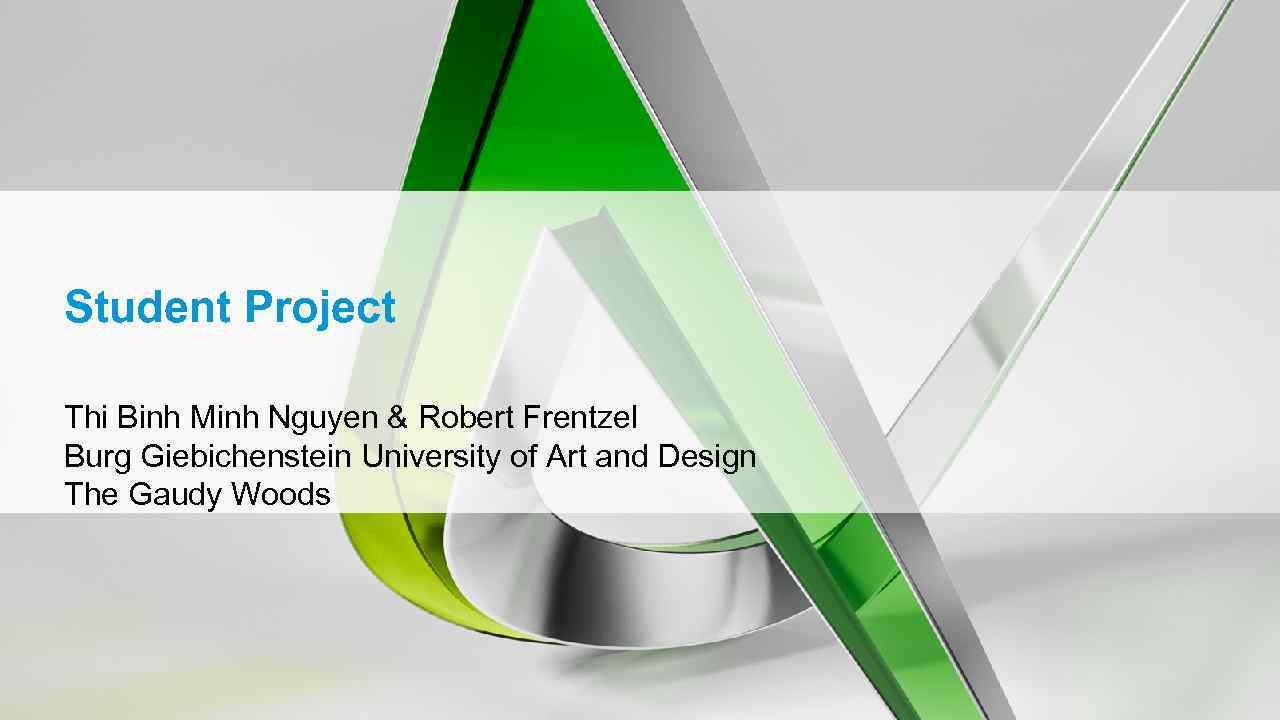 Student Project Thi Binh Minh Nguyen & Robert Frentzel Burg Giebichenstein University of Art