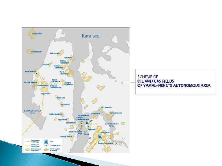 SCHEME OF OIL AND GAS FIELDS OF YAMAL-NENETS AUTONOMOUS AREA 