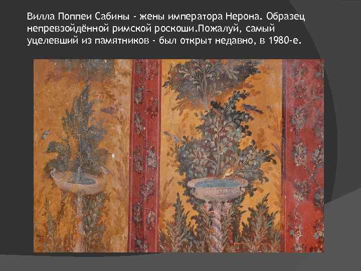 Вилла Поппеи Сабины - жены императора Нерона. Образец непревзойдённой римской роскоши. Пожалуй, самый уцелевший