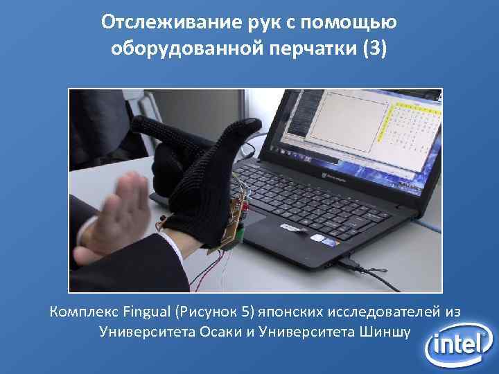 Отслеживание рук с помощью оборудованной перчатки (3) Комплекс Fingual (Рисунок 5) японских исследователей из