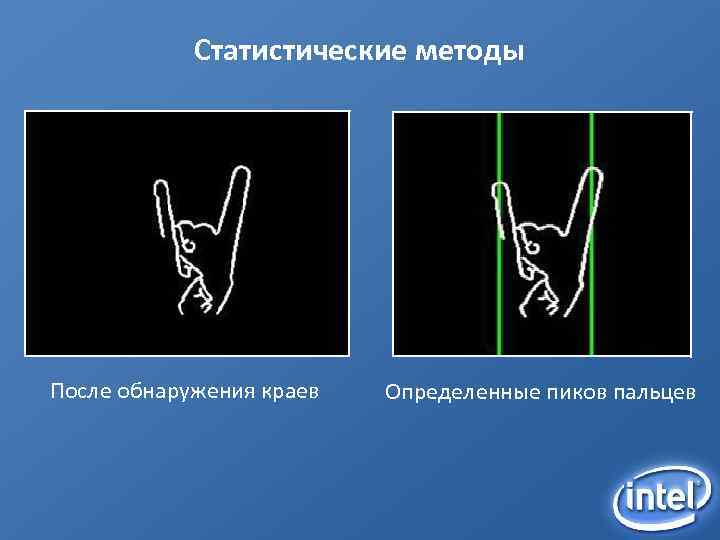 Статистические методы После обнаружения краев Определенные пиков пальцев 