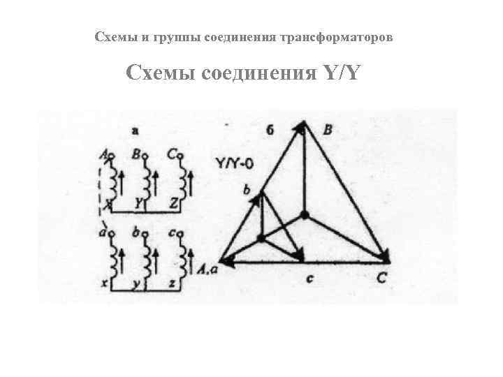 Схемы соединения трансформаторов