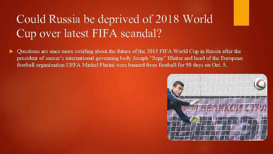 Could Russia be deprived of 2018 World Cup over latest FIFA scandal? Questions are