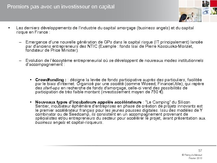 Premiers pas avec un investisseur en capital • Les derniers développements de l’industrie du