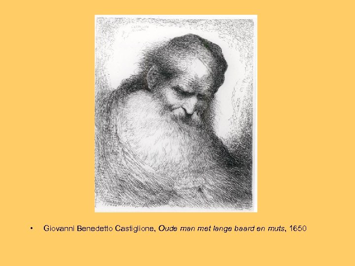  • Giovanni Benedetto Castiglione, Oude man met lange baard en muts, 1650 